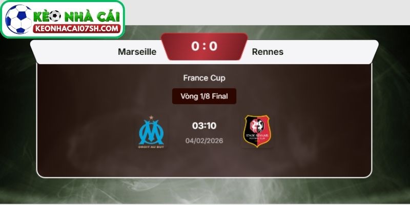 Dự đoán tỷ số trận Marseille vs Stade Rennais FC từ Kèo Nhà Cái Sh